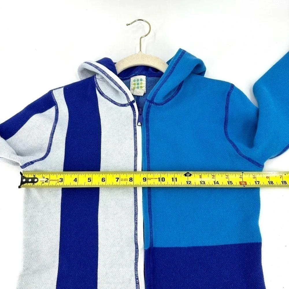 Title Nine Sweater Jacket Womens Medium Wool Blend Colorblock Full Zip Hooded